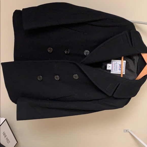 Black pea coat jacket - Picture 1 of 5